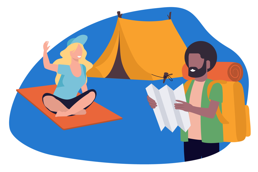 Acampamento-acampar